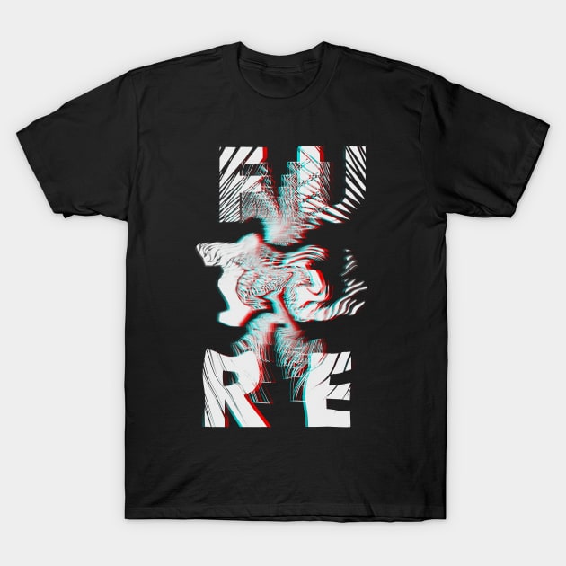 "Future" Glitchy Text T-Shirt by Raimondi